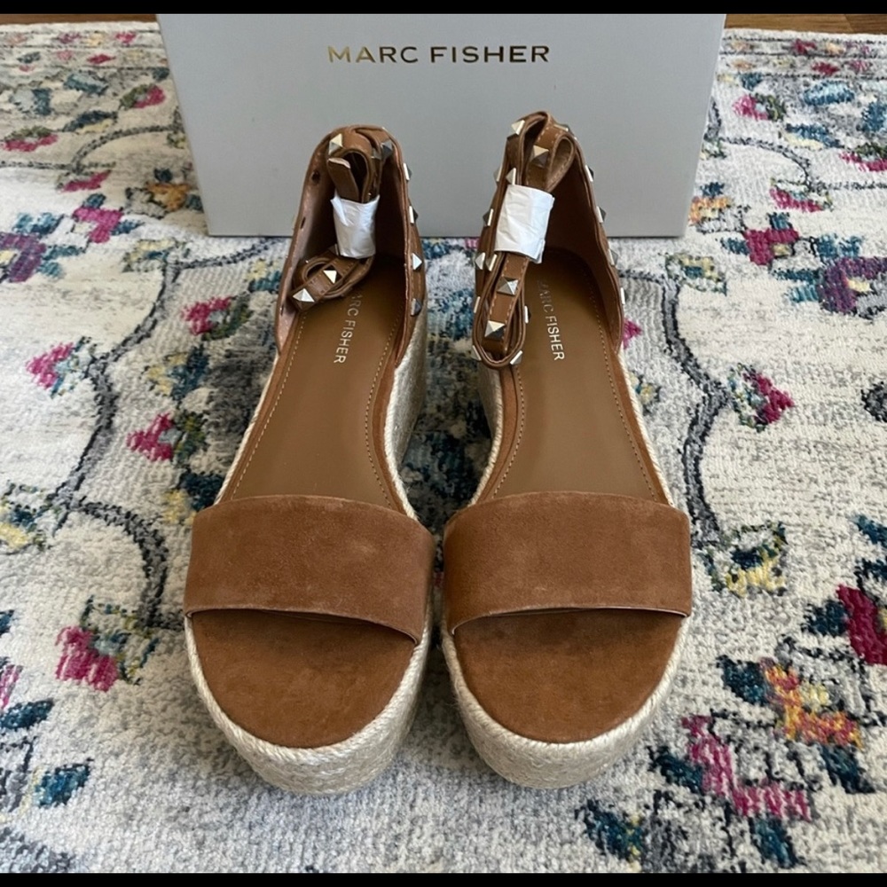 Marc Fisher Jazlyn Studded Ankle Strap Espadrille Sandal